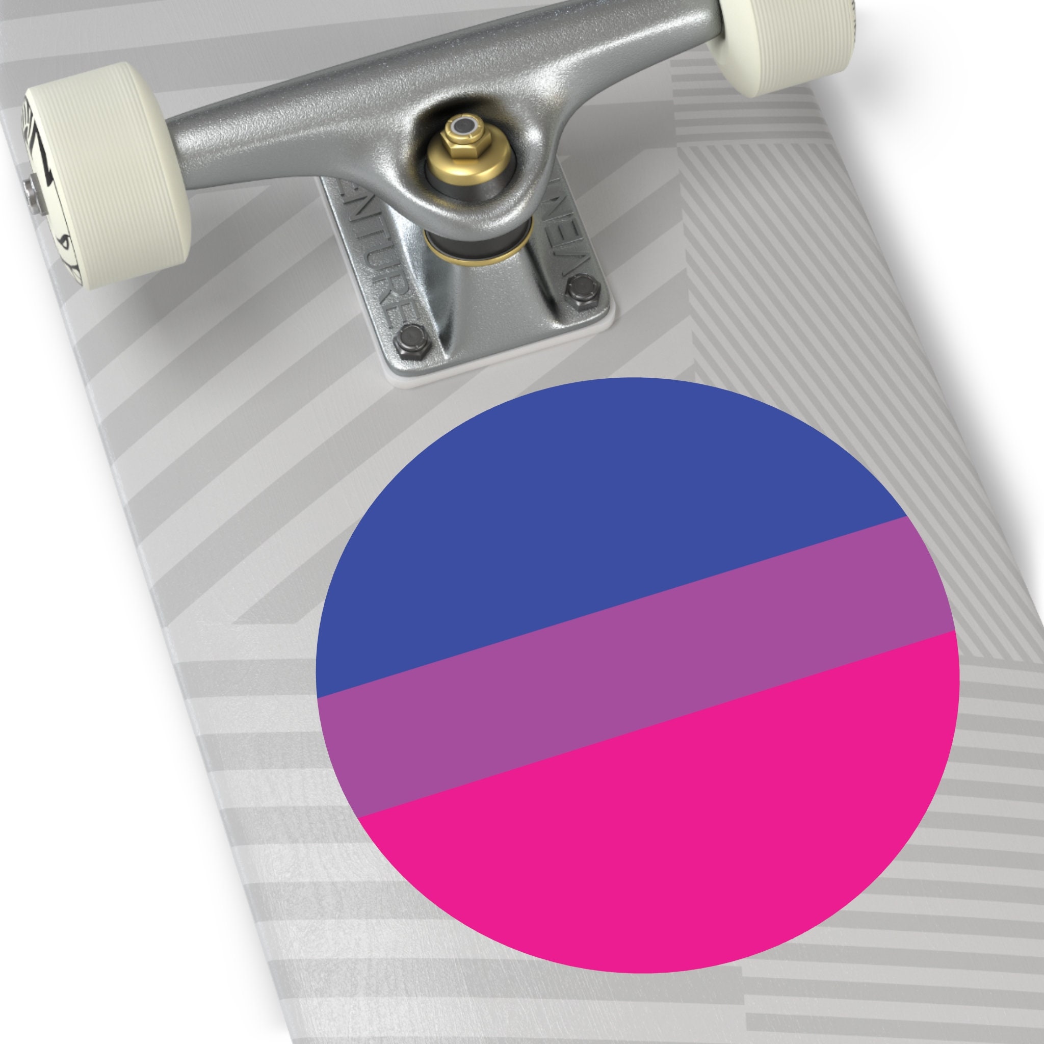 Bi/bisexual Pride Flag (round Vinyl Sticker, 5 Sizes) Lgbt/lgbtqia+ ...
