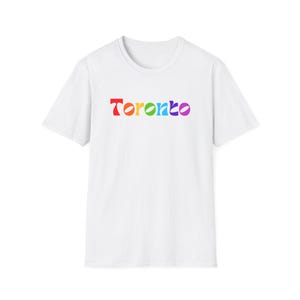Toronto (Pride/Rainbow) Unisex Softstyle T-Shirt - lgbt lgbtqia pride