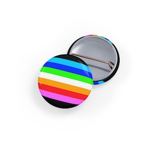 Queer Pride Flag Button - LGBTQIA+ Identity Pin for Spectrum & Inclusivity