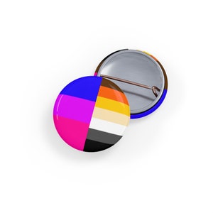 BI-Bear Pride (pin/button) Dual Identity LGBTQIA+ Button for Bisexual-Bears Pride, Queer Hairy Outdoorsy Men, Bluecollar Queer Masculinity,