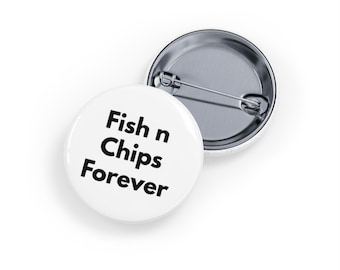 Fish and Chips Enamel Pin – Classic British Food | Foodie