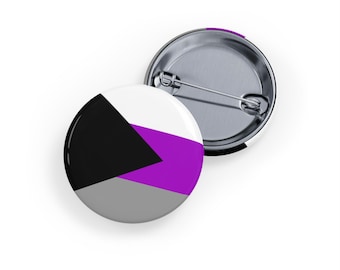 Demi Pride (pin/button, 4 sizes) Demisexual Pride Flag Badge - LGBTQIA+ Visibility & Identity Accessory