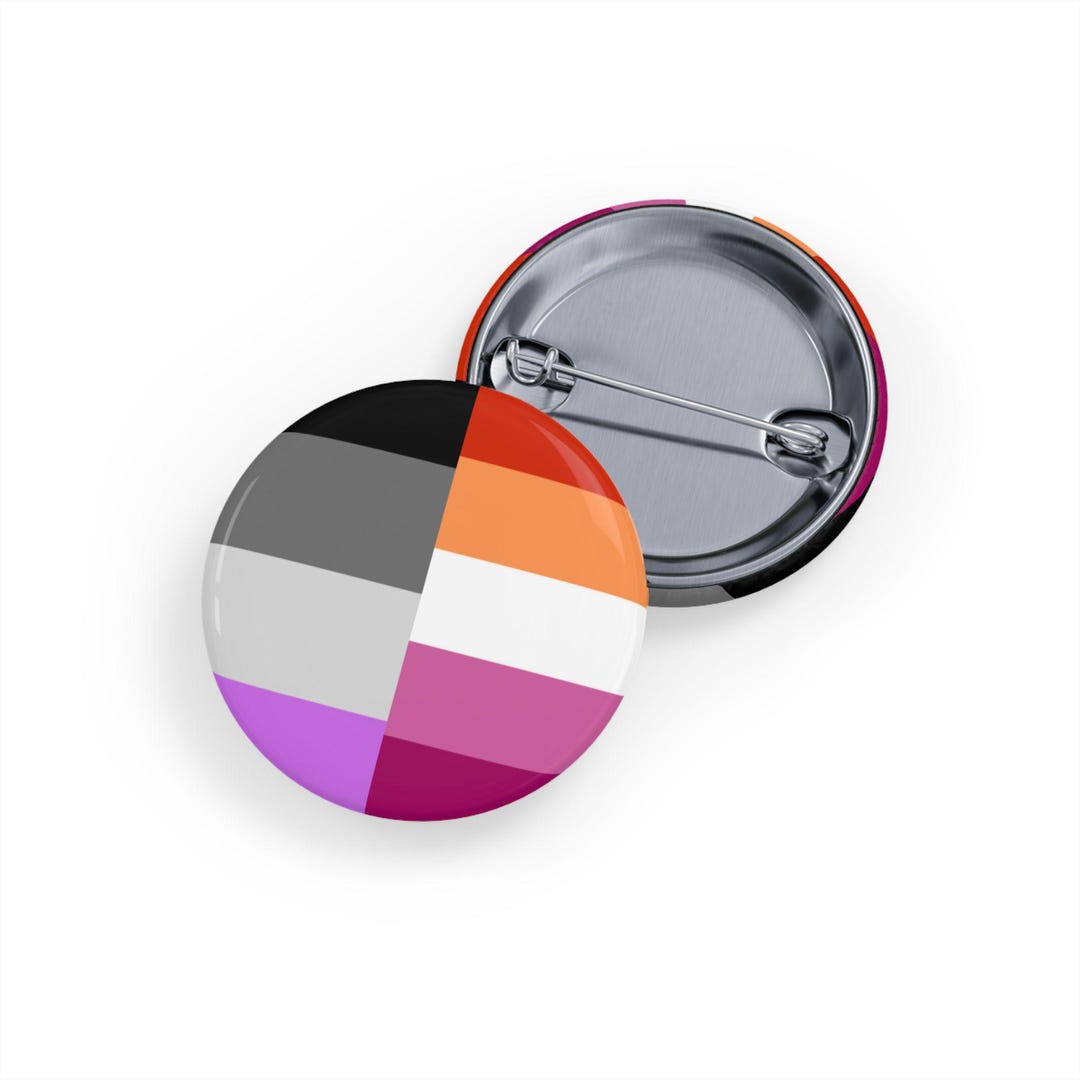 Asexual Lesbian / WLW Pride Flag (pin/button, 4 Sizes) Lgbt Lgbtqia Ace ...
