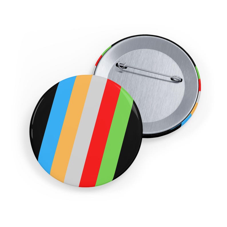 Disability Pride Flag Pin, 4 Sizes | Disability Awareness Button ...