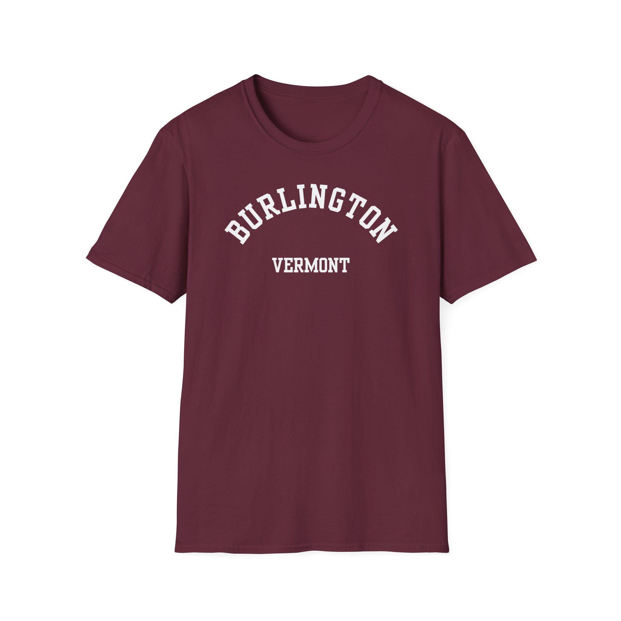 Burlington, Vermont (unisex Softstyle T-shirt) - Simple White Font - Etsy, image size:2048x2048