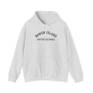 Bowen Island, British Columbia - (Unisex Heavy Blend Hooded Sweatshirt) West Coast BC Souvenir, Gulf Islands pnw Outdoor Wear - Black Font