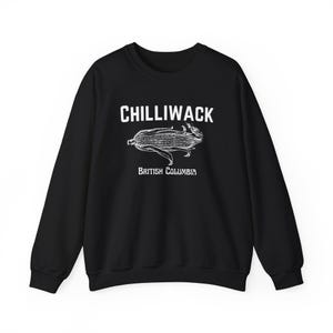 Chilliwack, British Columbia - Corn (Unisex Heavy Blend Crewneck Sweatshirt) White Font - BC Farming & Canadian Agriculture Pride