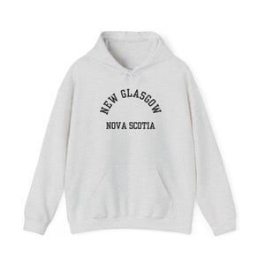 New Glasgow, Nova Scotia (Unisex Heavy Blend Hooded Sweatshirt) - simple black font