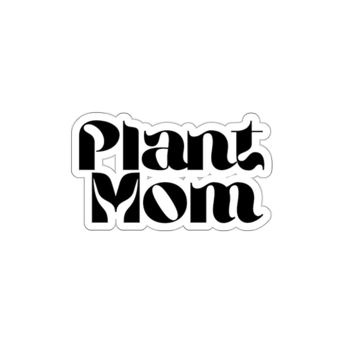 Plant Mom (vinilo adhesivo para interior y exterior) fuente negra - jardinero jardinería