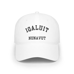 Iqaluit, Nunavut (Unisex Low Profile Baseball Cap) black font, Northern Canada Souvenir, Inuit Culture-Inspired Gift, Canadian North Pride