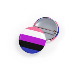 Gender-Fluid Pride Flag Pin - LGBTQIA+ Button Badge for Gender Fluid Identity & Expression