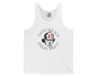Tank Top, Trump 47 Make the Job Great Again, Unisex Sleeveless Shirt, Political Activist Clothing, Patriotic Workout Apparel, Vote Trump