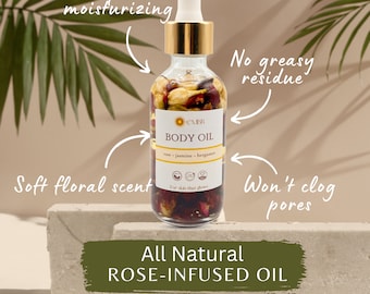 Hydrating Body Oil | Vegan Body Oil | Rose Infused Body Oil
