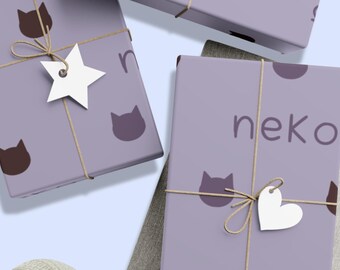 Neko Wrapping Paper for Manga and Anime Gift Wrap
