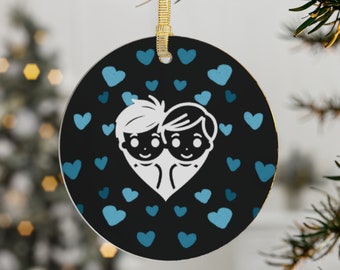 BL Acrylic Ornament Gift for Her, Boys Love Ornament, Cute Yaoi Christmas Tree Decorations