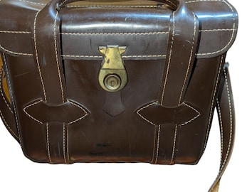 ヴィンテージ ラージ カメラバッグ 1960年代 ブラウン - Etsy 日本