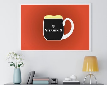 Vintage Premium Guinness Art // Framed Vintage Beer Print // Retro Pub Print  // Illustrated Art // Mens Trending Gift // Man Cave Print