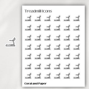 TREADMILL - Mini Icon Stickers | Minimalist Planner Stickers | Functional Stickers | Bullet Journal