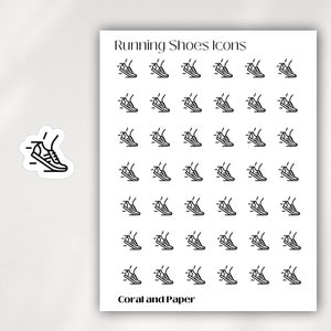 RUNNING SHOES Mini Icon Stickers | Minimalist Planner Stickers | Functional Stickers | Bullet Journal
