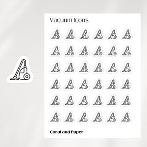 VACUUM  Mini Icon Stickers | Minimalist Planner Stickers | Functional Stickers | Bullet Journal