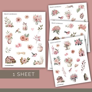 BLUSH BOERDERIJ | Plannerstickers | Decoratiestickers | Plakboekdecoratie | Dagboekstickers | Dagboekstickers | Hobonichi-stickers