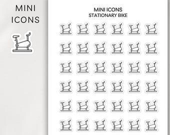 STATIONARY BIKE -  Mini Icon Stickers | Minimalist Planner Stickers | Functional Stickers | Bullet Journal