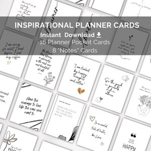 INSPIRATIEF: afdrukbare plannerkaarten, inspirerende plannerkaarten, minimalistische plannerkaarten