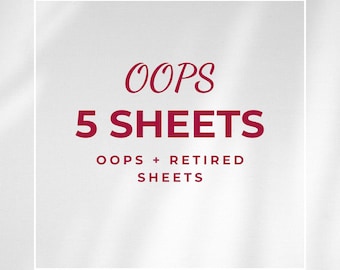 Hojas de pegatinas OOPS - Surtido de pegatinas para planificadores Misfit / Hojas imperfectas /