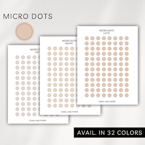 Planner Stickers TRANSPARENTS MICRO POINTS | Planification minimale | Stickers petits cercles | Planification minimaliste | Bullet Journal