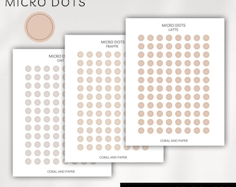 TRANSPARENT MICRO DOTS Planner Stickers | Minimal Planning | Tiny Circle Stickers | Minimalist Planning | Bullet Journal