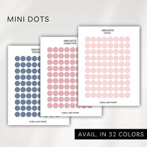 TRANSPARENT MINI DOTS - Minimal & Functional Planner Stickers | Dots ...