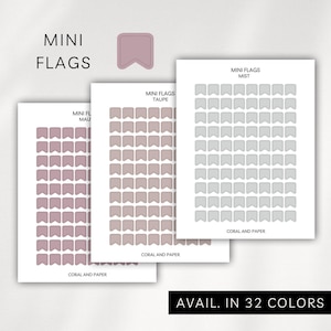 Adesivos para Planejador MINI BANDEIRAS TRANSPARENTES | Planejamento Minimalista | Bullet Journal | Adesivo para Bandeira de Página | Adesivos para Marcadores Funcionais Minimais