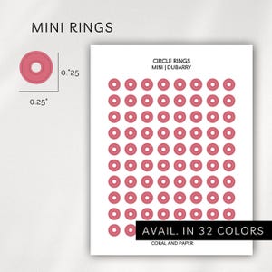 MINI CIRCLE RINGS | Functional and Minimal Planner Stickers | Transparent Circles | Planner Sticker Sheet | Hobonichi | Bullet Journal