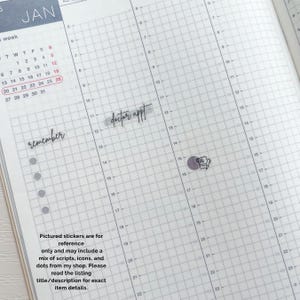 TRANSPARENT NANO DOTS Planner Sticker Sheet | Tiny Nano Circle | Bullet Journal | Minimal Planning | Functional Planner Stickers image 2