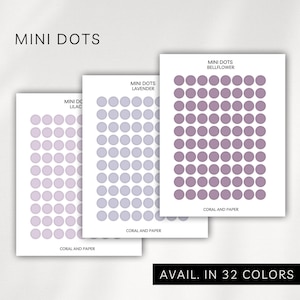 TRANSPARENT MINI DOTS - Minimal & Functional Planner Stickers | Dots ...