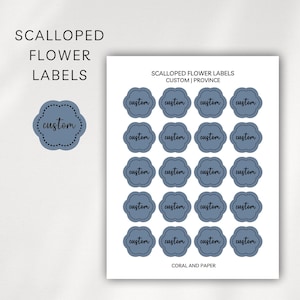Custom Scalloped Planner Labels | Functional Planner Stickers | Event Reminder Stickers | Script Planner Stickers | Custom Text Labels