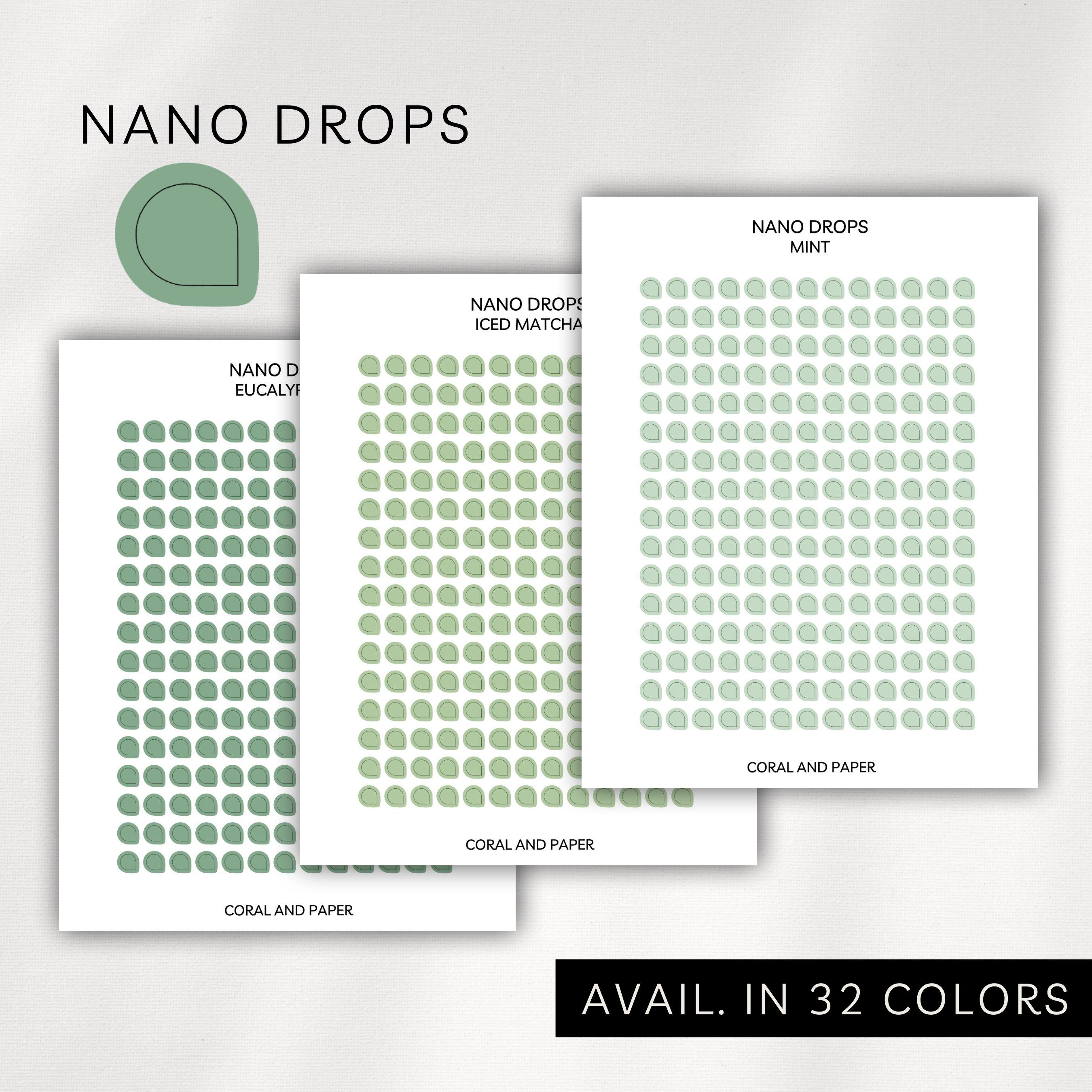 Nano R Sticker TRANSPARENT NANO DROPS Planner Sticker Sheet | Tiny Nano Drops | Bullet ...