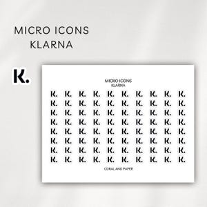 Klarna mikroikoner | Budget- och betalningsplanerarklistermärken | Minimala, små finansikoner | Planering och betalning senare-inställningar | Utgiftsspårning | Fakturor