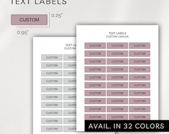 CUSTOM TEXT - Functional Labels | Minimal Functional Planner Stickers | Rectangle Script Sticker Labels | Rectangular Labels