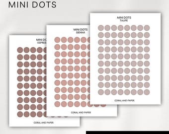 TRANSPARENT MINI DOTS - Minimal & Functional Planner Stickers | Dots Planner Stickers | Tiny Circle Dots Stickers | Bullet Journal