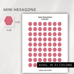 MINI HEXAGONS - Planner Stickers | Minimalist Planning | Functional Planner Labels | Bullet Journal | Hobonichi