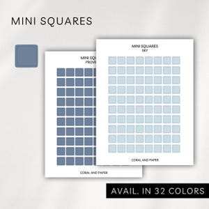 MINI Cuadrados / Pegatinas transparentes para planificador / Pegatinas minimalistas y funcionales para planificador / Pegatinas con formas mini / Planificación minimalista para bullet journal