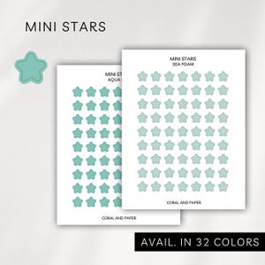 MINI STARS | Transparent Planner Stickers | Minimalist Planning | Minimal Functional Planner Stickers | Bullet Journal | Hobonichi | Bujo