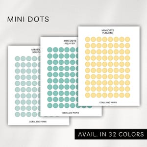 TRANSPARENT MINI DOTS - Minimal & Functional Planner Stickers | Dots ...