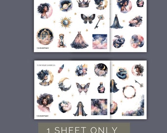 CELESTIAL GODDESS | Planner Stickers | Deco Stickers | Scrapbook Decoration | Journaling Stickers | Diary Stickers | Sticker Sheet