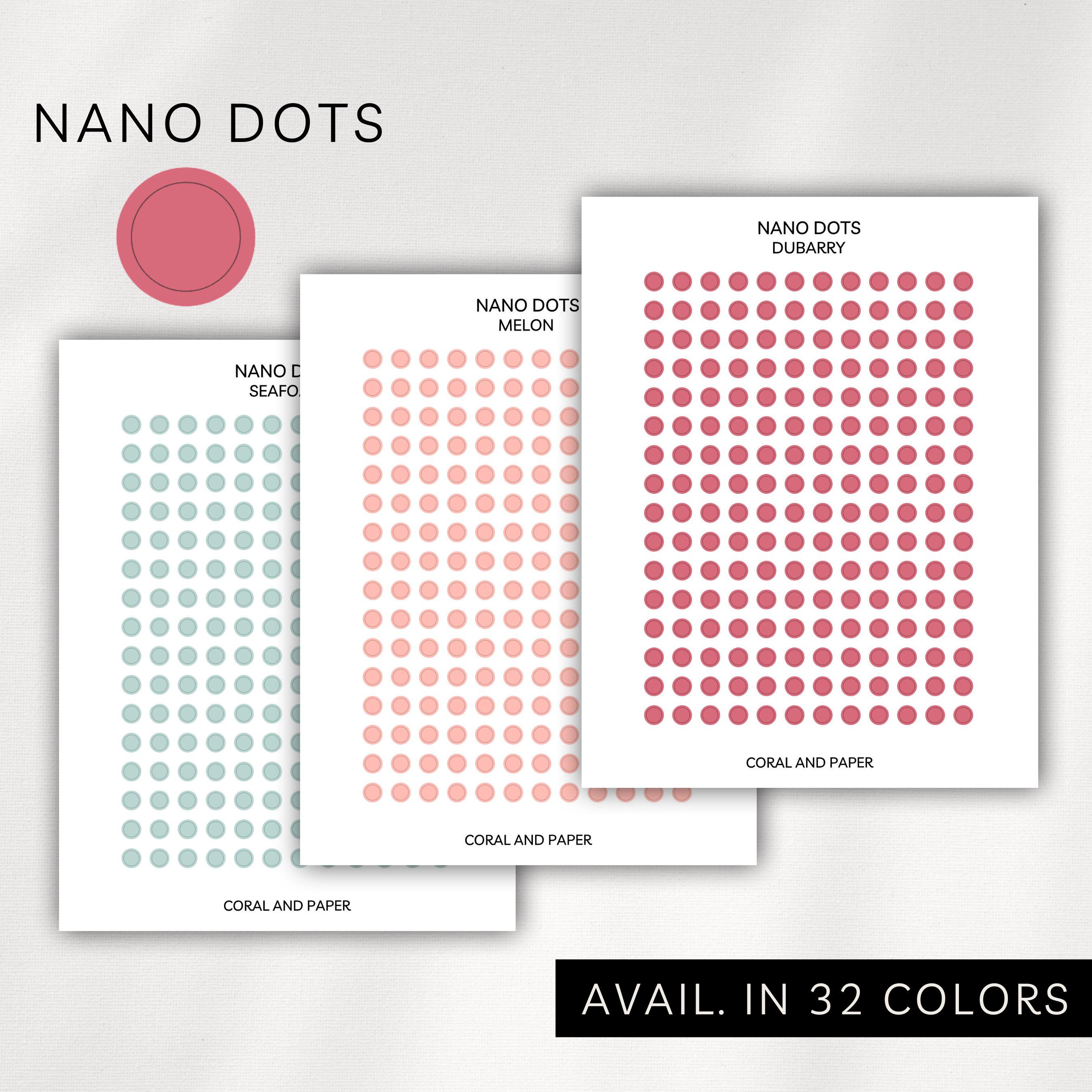 TRANSPARENT NANO DOTS Planner Sticker Sheet | Tiny Nano Circle | Bullet Journal | Minimal Planning | Functional Planner Stickers