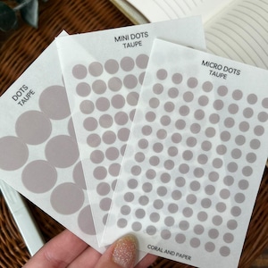 TRANSPARENT DOTS Combo Pack | Planner Stickers | Minimalist Planning | Circle Stickers | Functional Planner Stickers | Bullet Journal