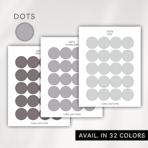 TRANSPARENT DOTS - Minimal & Functional Planner Stickers | Dots Planner Stickers |  Circle Dots Stickers | Bullet Journal