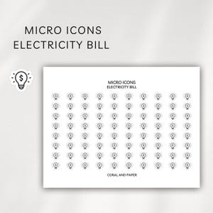 Mikroikoner för ELräkning | Elräkning | Planerare för elräkningar Minimalistiska budgetikoner för nyttoanvändning | Små funktionella ikoner Ekonomi och räkningar