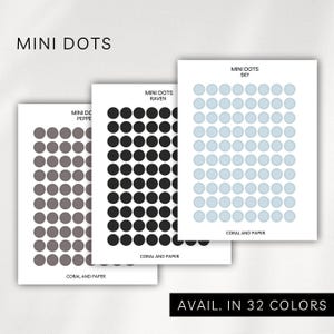 TRANSPARENT MINI DOTS - Minimal & Functional Planner Stickers | Dots ...